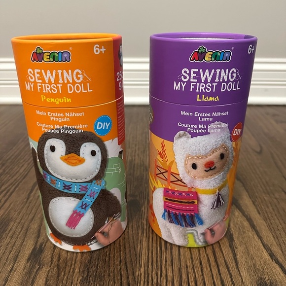 Other - Avenir First Sewing Doll - set of 2 - Llama and Penguin